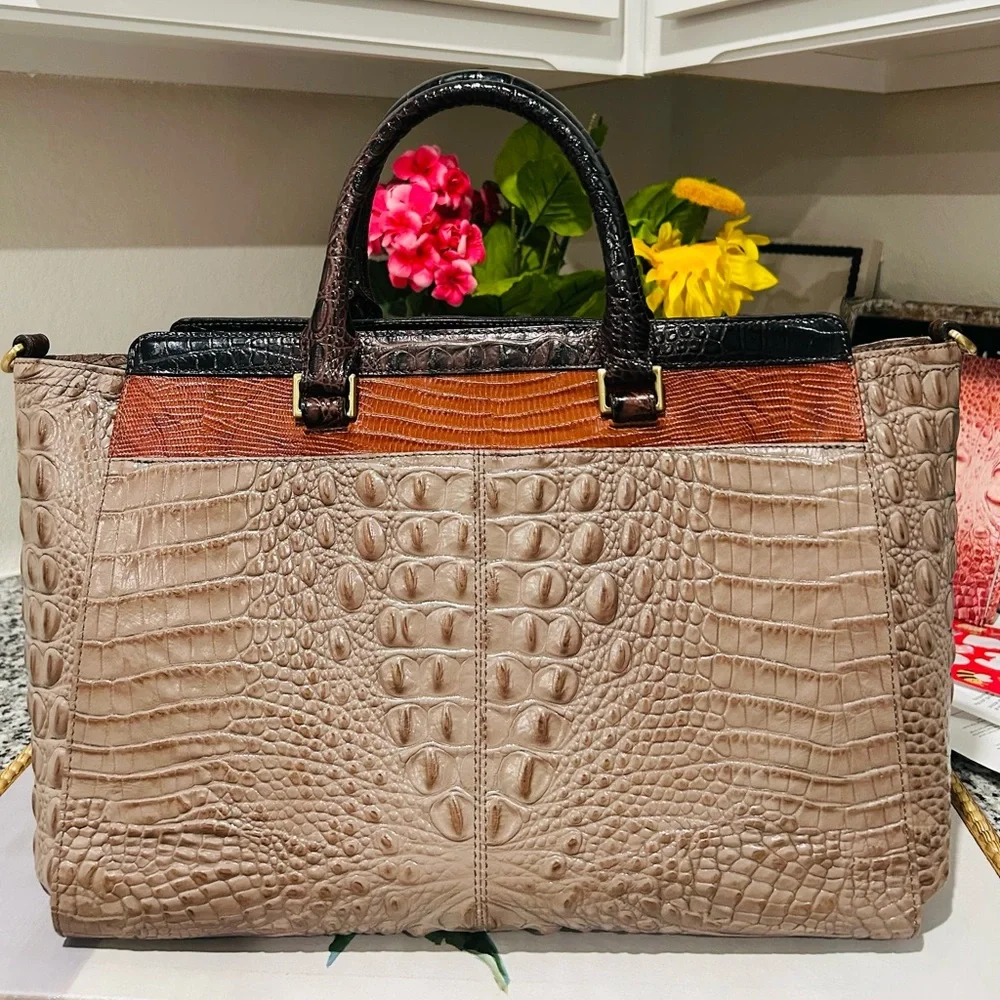 Brahmin Osprey Tri-Texture Anna Satchel
